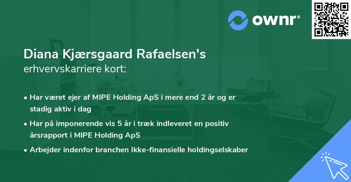Diana Kjærsgaard Rafaelsen's erhvervskarriere kort