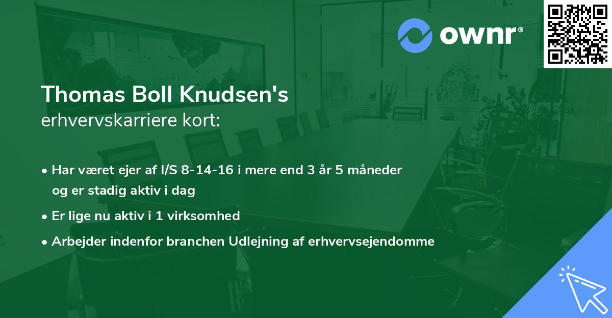 Thomas Boll Knudsen's erhvervskarriere kort
