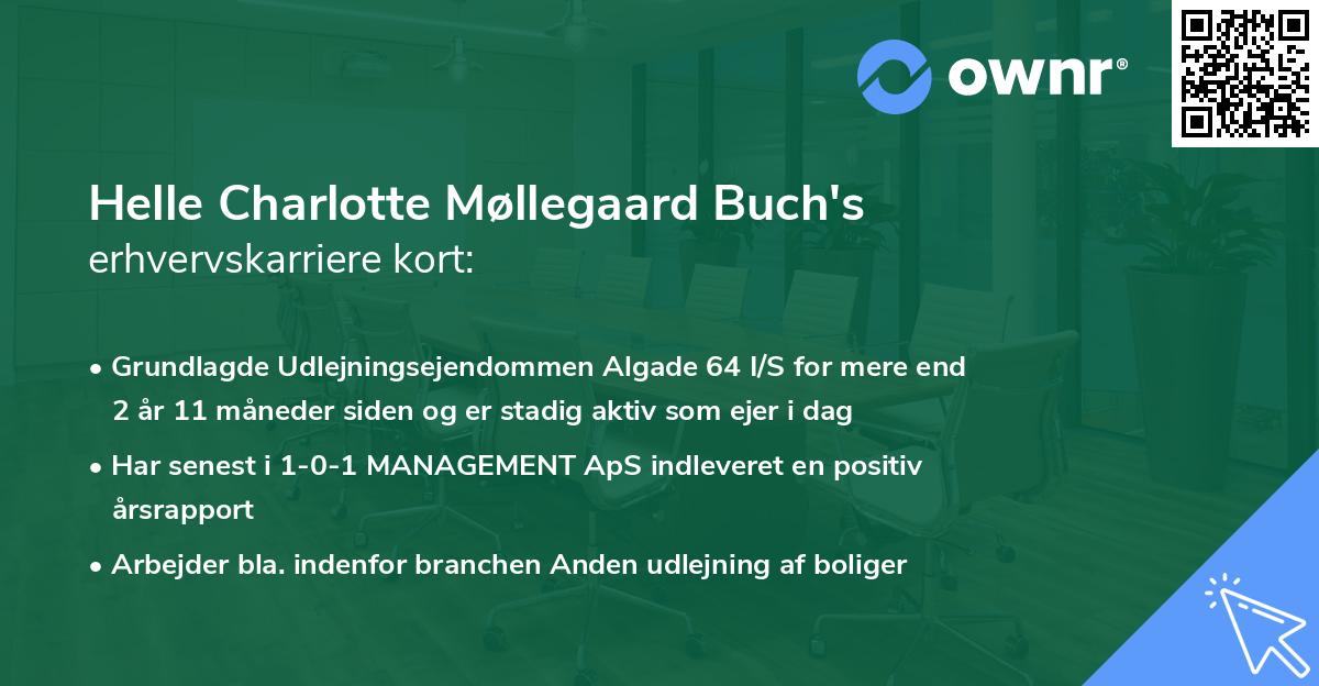 Helle Charlotte Møllegaard Buch's erhvervskarriere kort