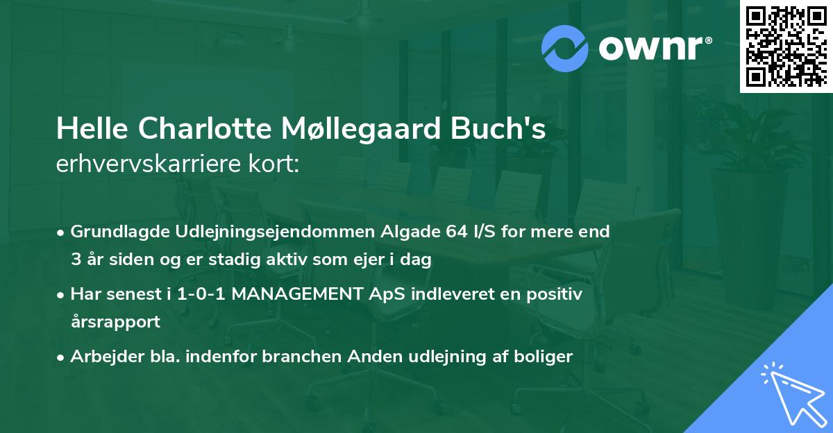 Helle Charlotte Møllegaard Buch's erhvervskarriere kort