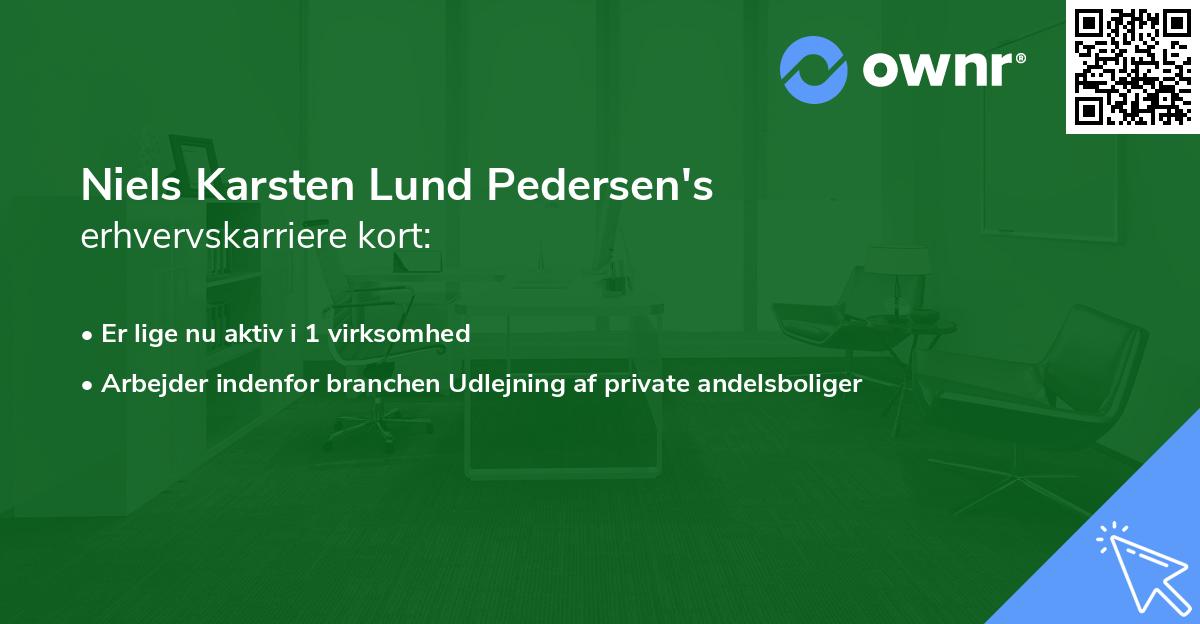 Niels Karsten Lund Pedersen's erhvervskarriere kort