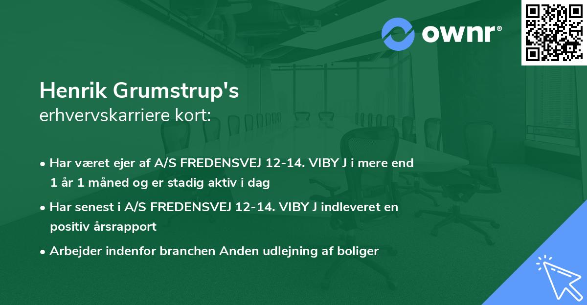 Henrik Grumstrup's erhvervskarriere kort