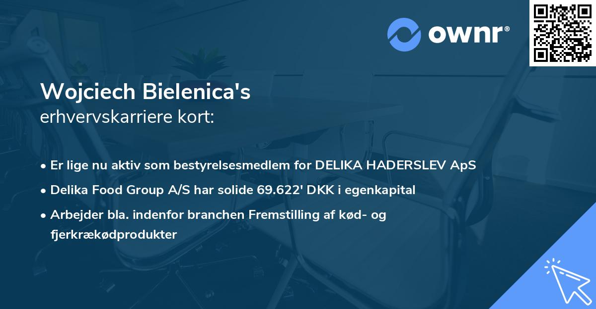 Wojciech Bielenica's erhvervskarriere kort