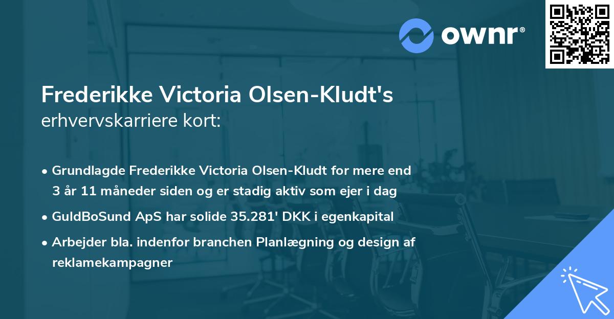 Frederikke Victoria Olsen-Kludt's erhvervskarriere kort
