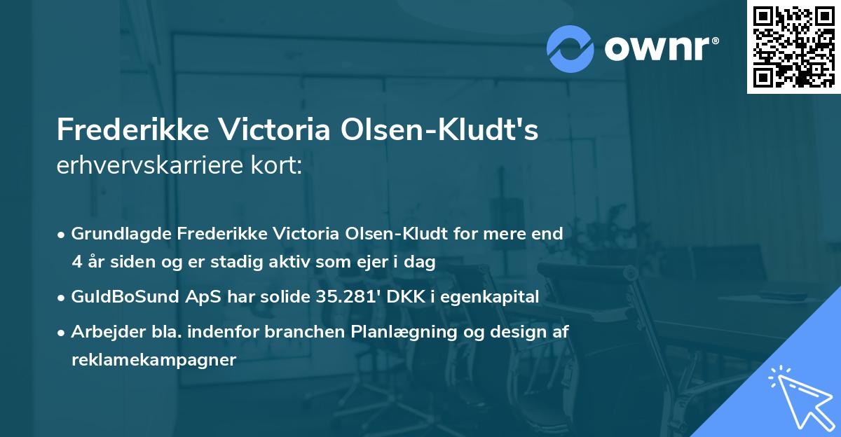 Frederikke Victoria Olsen-Kludt's erhvervskarriere kort