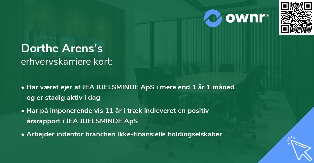 Dorthe Arens's erhvervskarriere kort