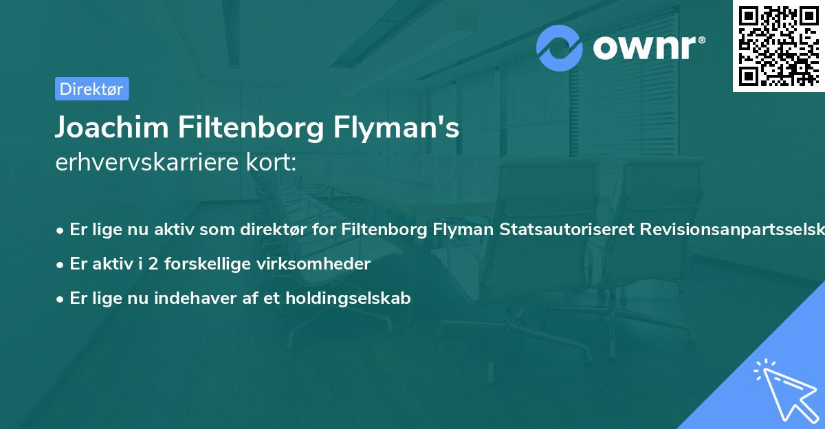Joachim Filtenborg Flyman's erhvervskarriere kort