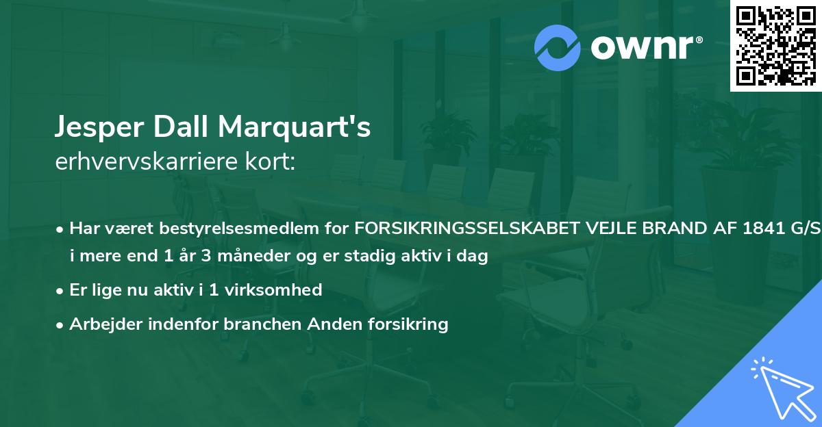 Jesper Dall Marquart's erhvervskarriere kort