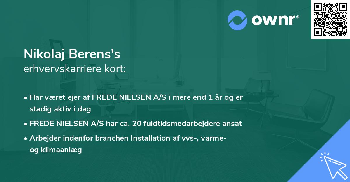 Nikolaj Berens's erhvervskarriere kort