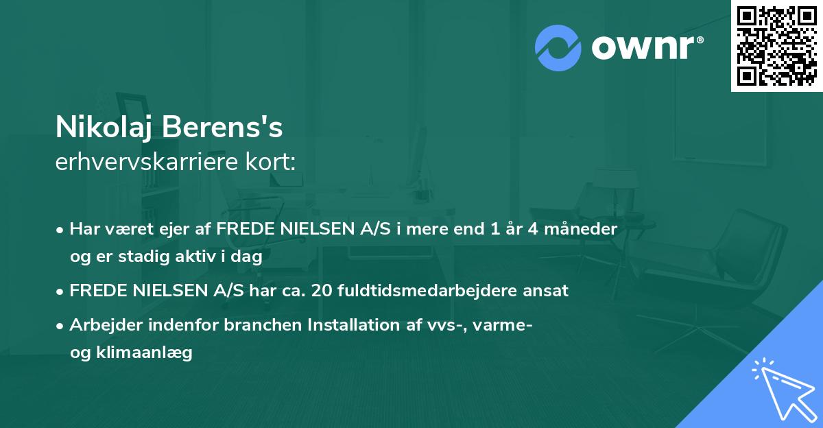 Nikolaj Berens's erhvervskarriere kort