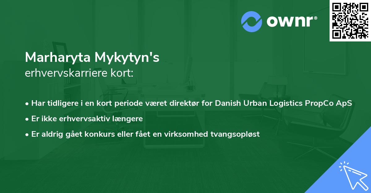 Marharyta Mykytyn's erhvervskarriere kort