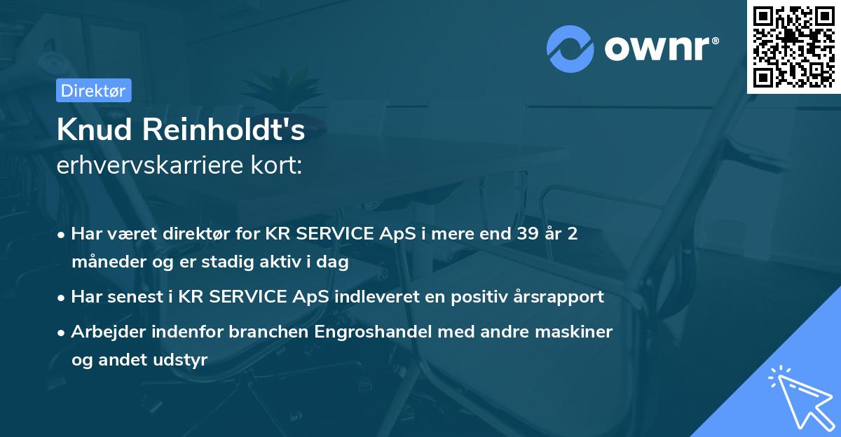 Knud Reinholdt's erhvervskarriere kort