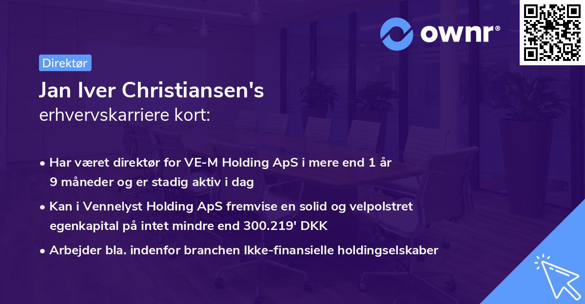 Jan Iver Christiansen's erhvervskarriere kort