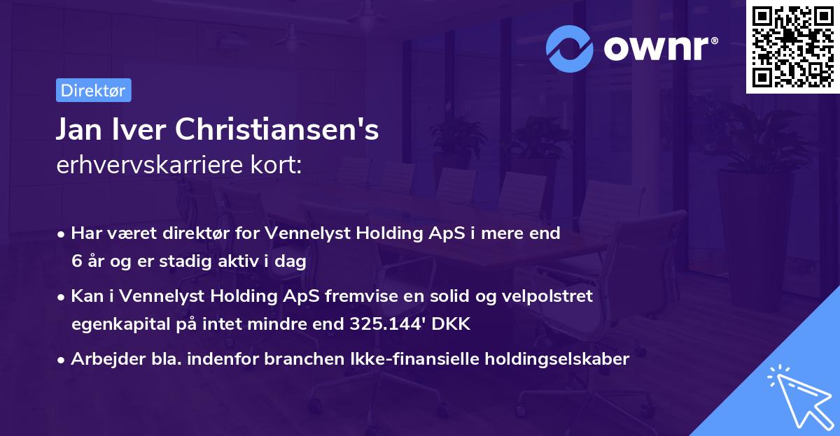 Jan Iver Christiansen's erhvervskarriere kort