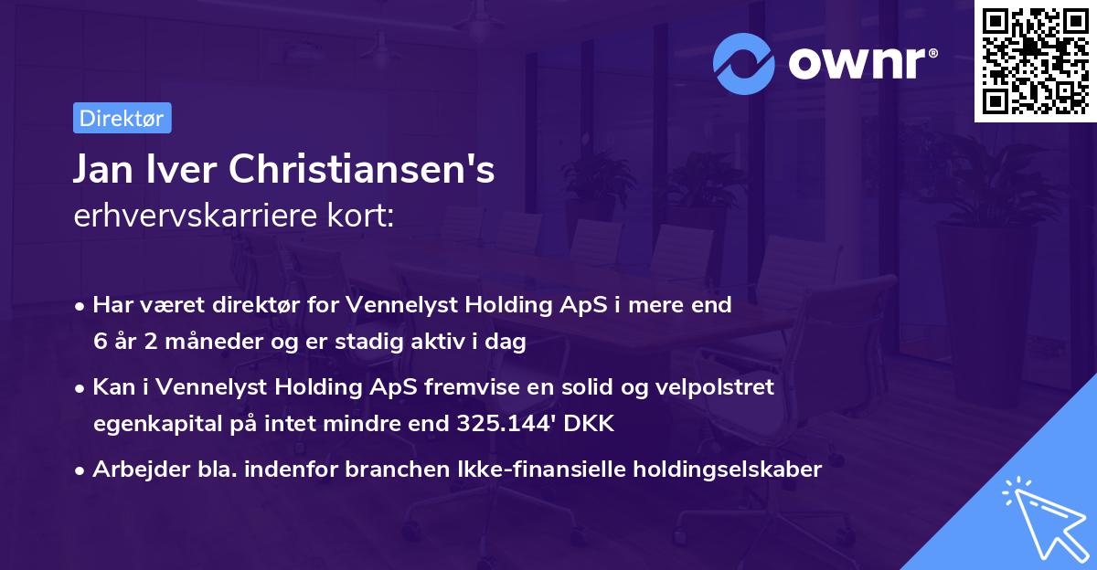 Jan Iver Christiansen's erhvervskarriere kort