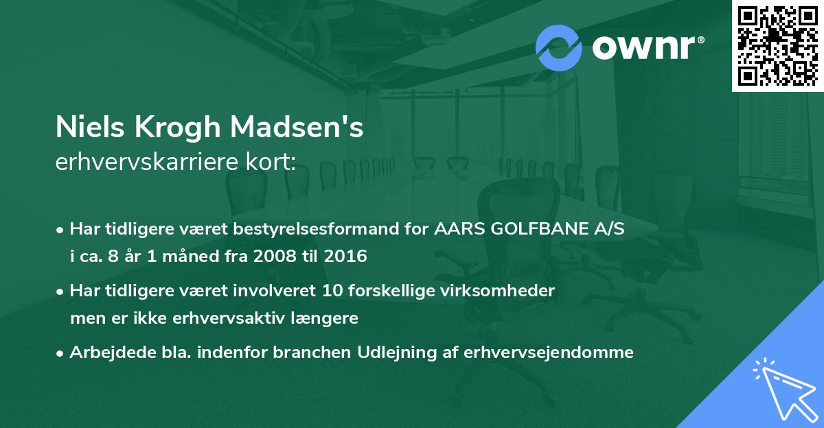 Niels Krogh Madsen's erhvervskarriere kort