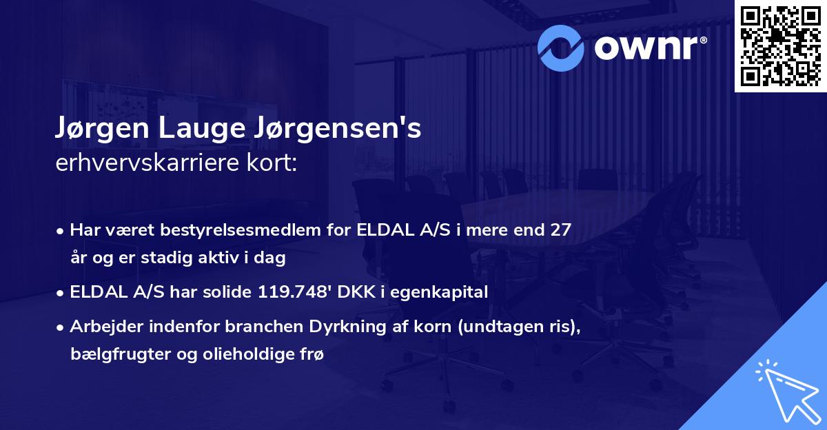 Jørgen Lauge Jørgensen's erhvervskarriere kort