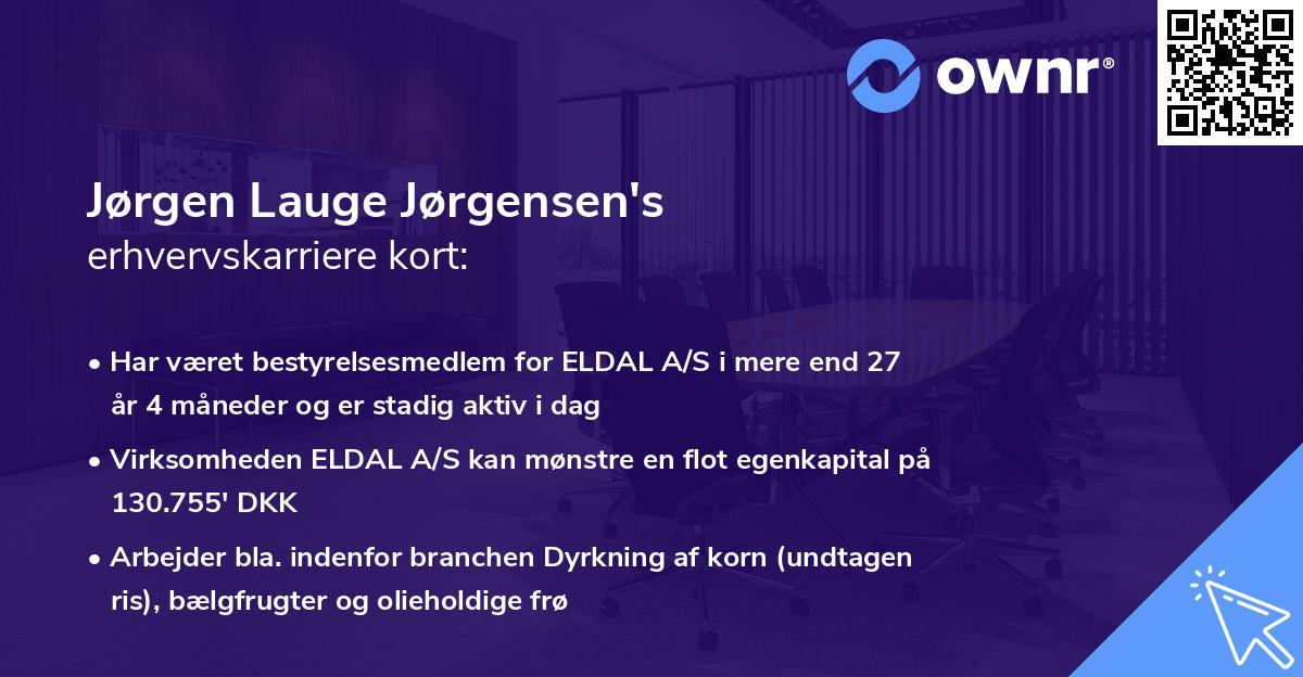 Jørgen Lauge Jørgensen's erhvervskarriere kort