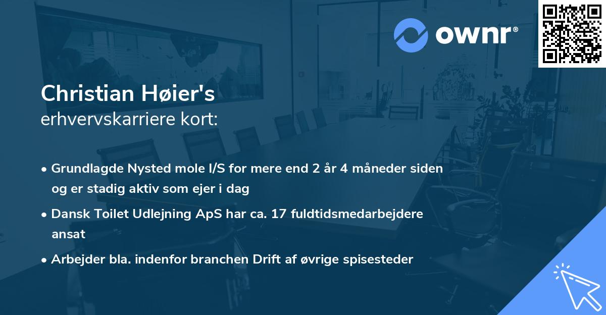Christian Høier's erhvervskarriere kort