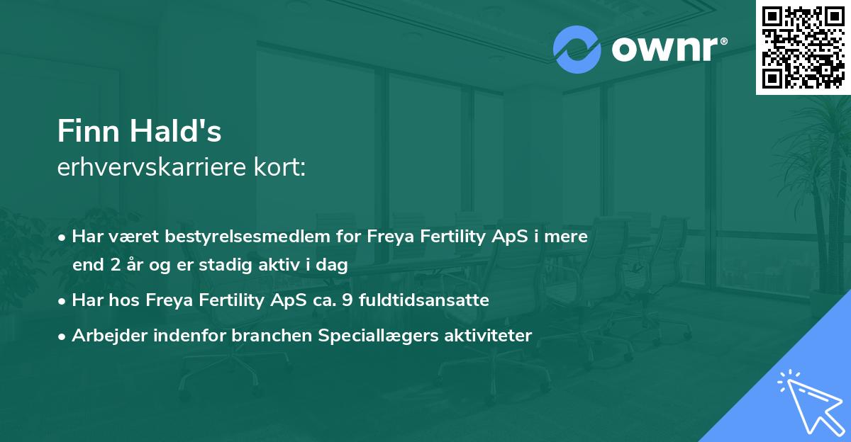 Finn Hald's erhvervskarriere kort