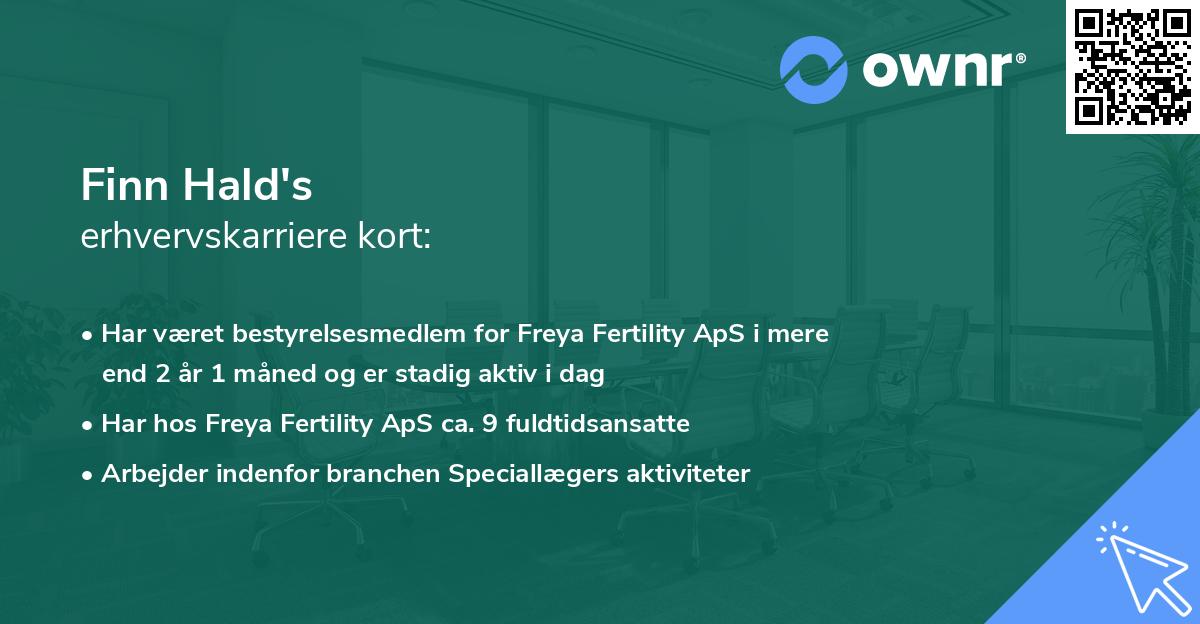 Finn Hald's erhvervskarriere kort