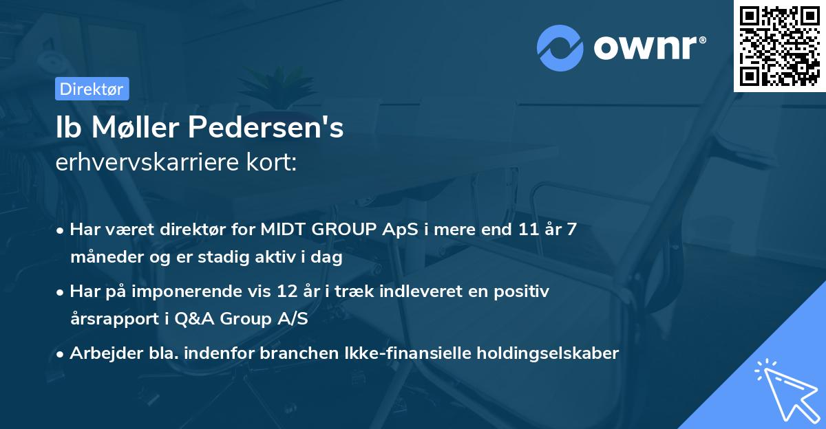 Ib Møller Pedersen's erhvervskarriere kort