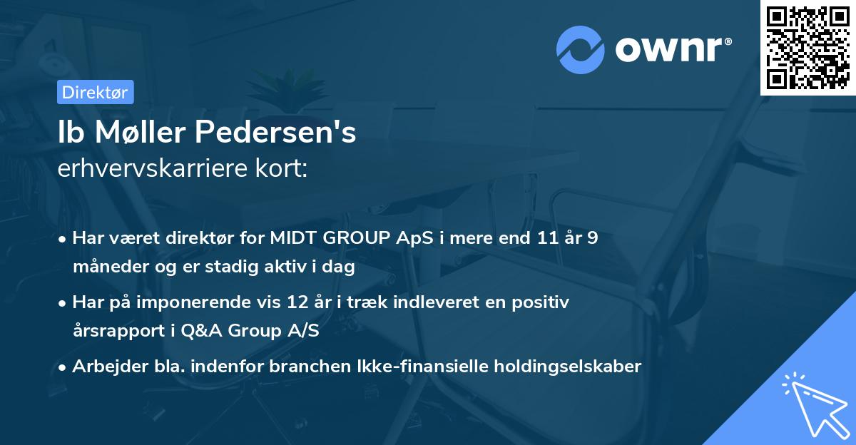 Ib Møller Pedersen's erhvervskarriere kort