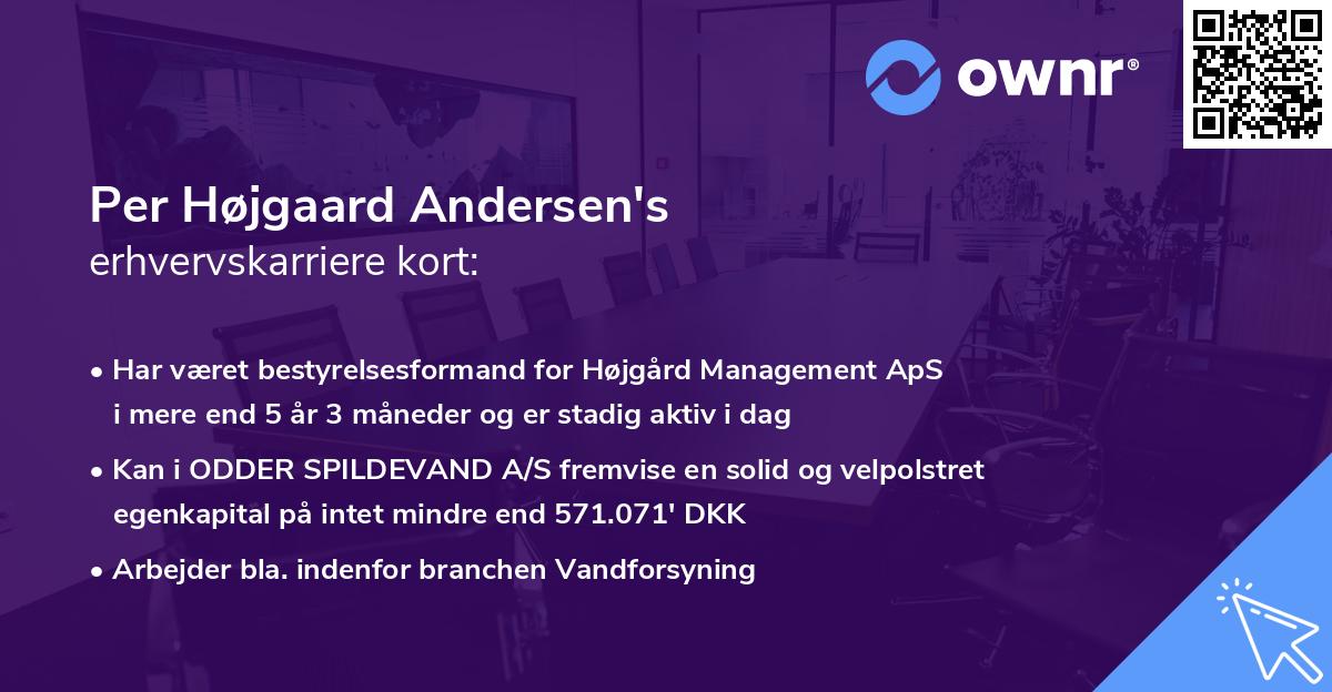 Per Højgaard Andersen's erhvervskarriere kort