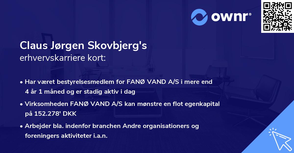 Claus Jørgen Skovbjerg's erhvervskarriere kort