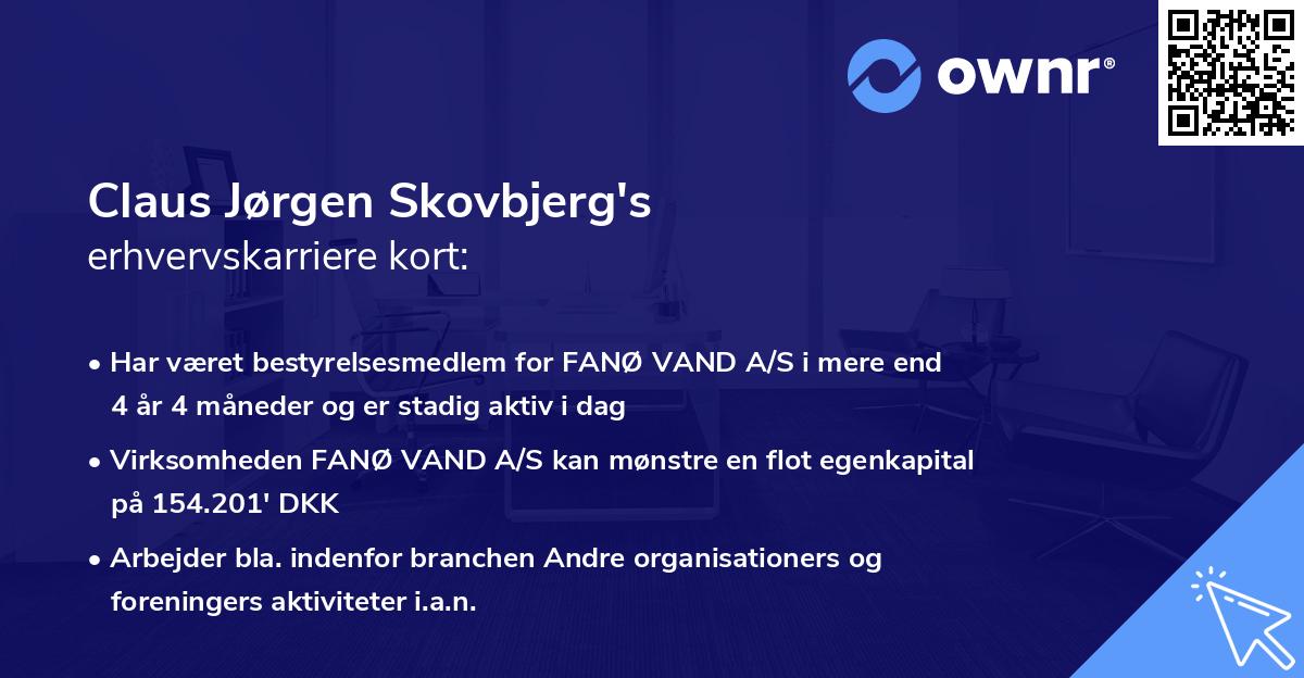 Claus Jørgen Skovbjerg's erhvervskarriere kort