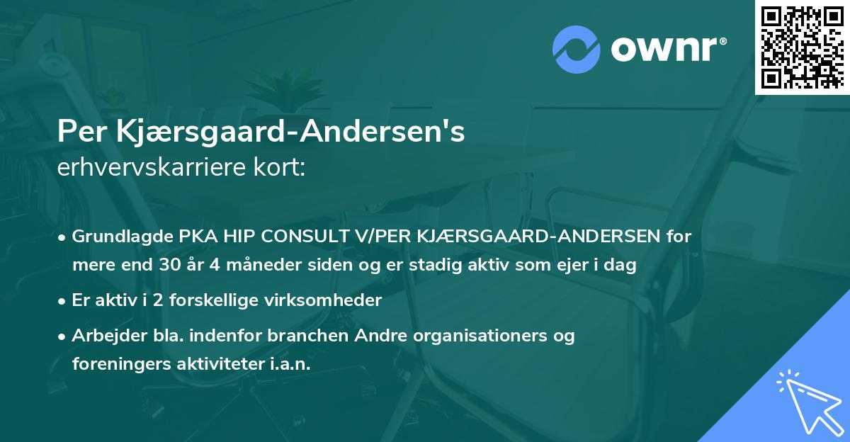 Per Kjærsgaard-Andersen's erhvervskarriere kort