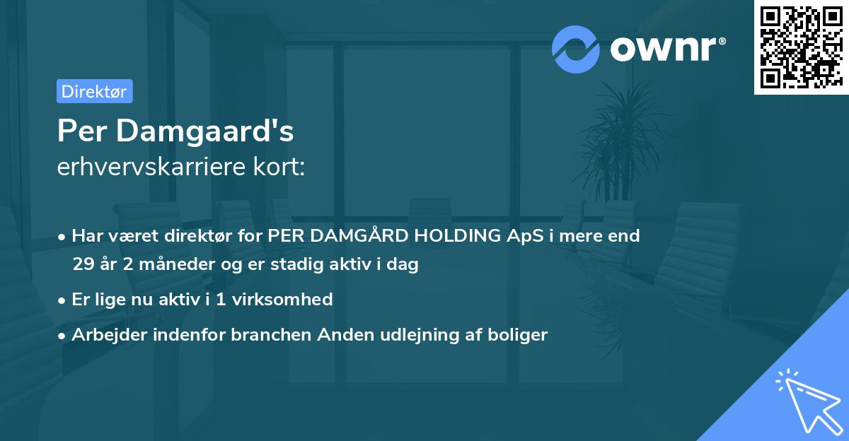 Per Damgaard's erhvervskarriere kort
