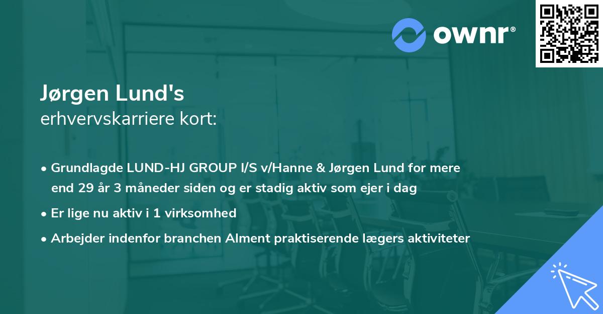 Jørgen Lund's erhvervskarriere kort