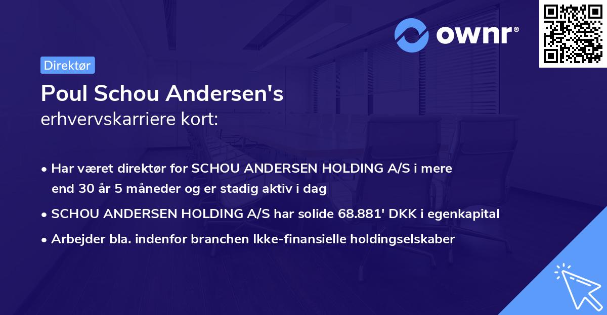 Poul Schou Andersen's erhvervskarriere kort