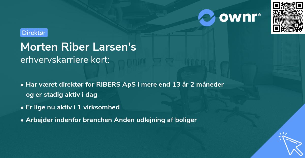 Morten Riber Larsen's erhvervskarriere kort