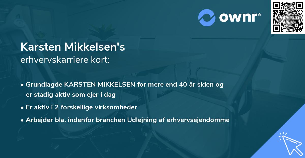 Karsten Mikkelsen's erhvervskarriere kort