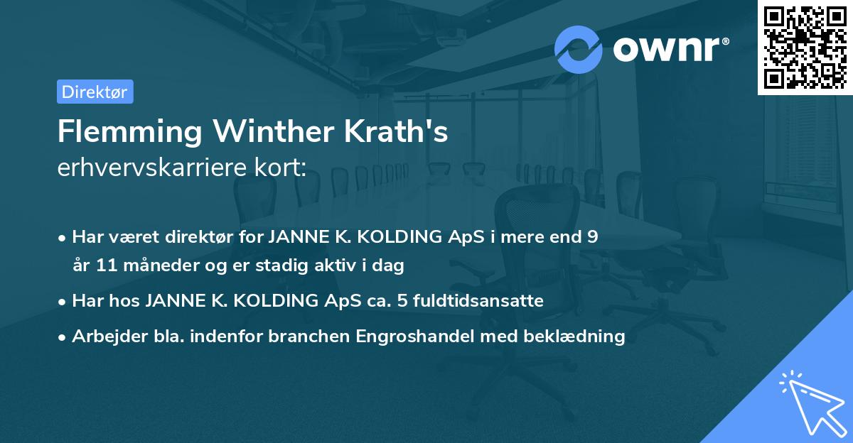 Flemming Winther Krath's erhvervskarriere kort