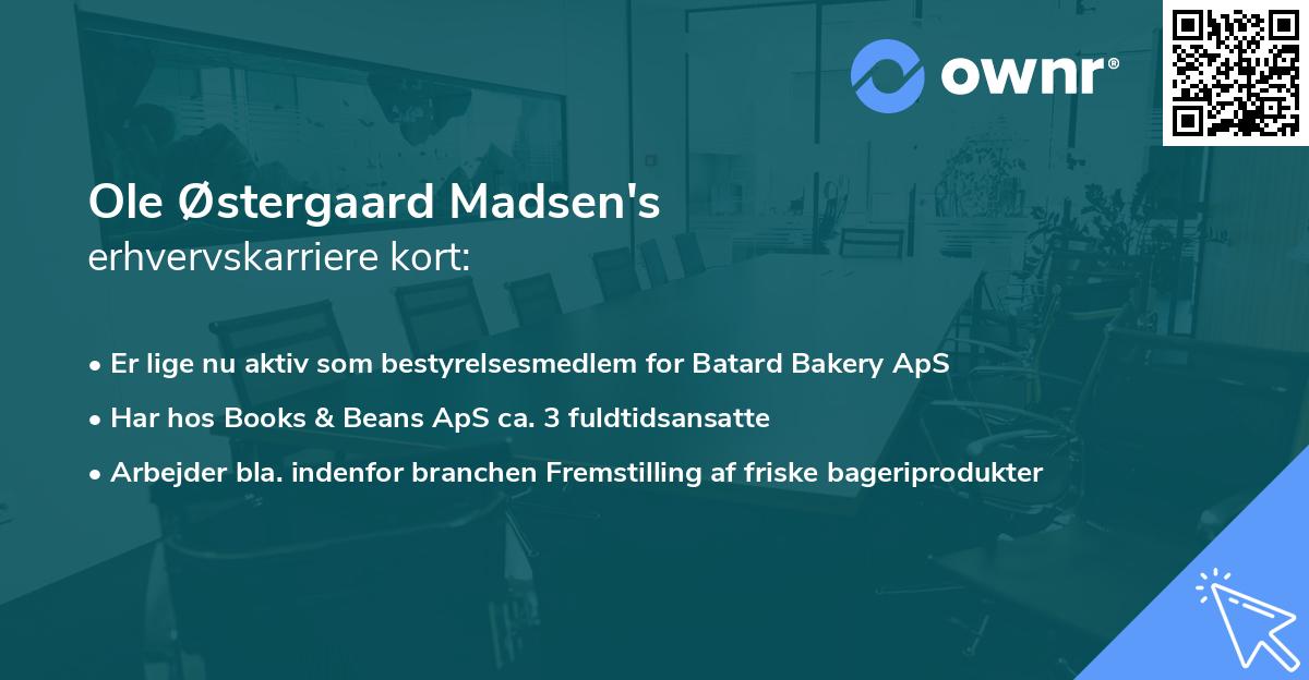 Ole Østergaard Madsen's erhvervskarriere kort