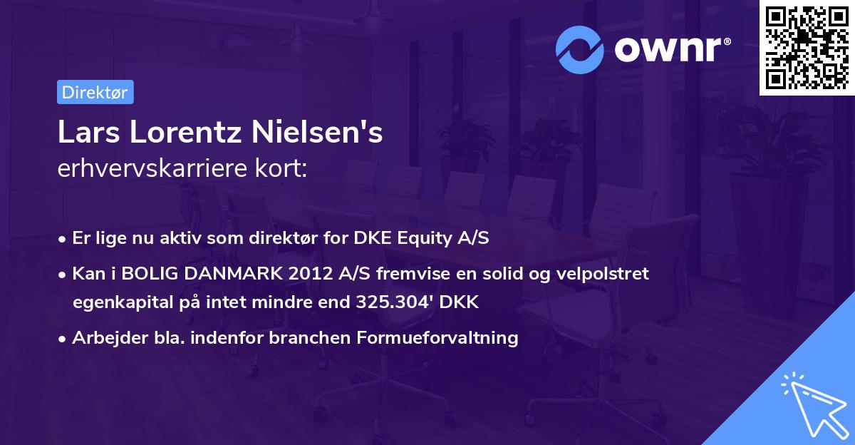 Lars Lorentz Nielsen's erhvervskarriere kort