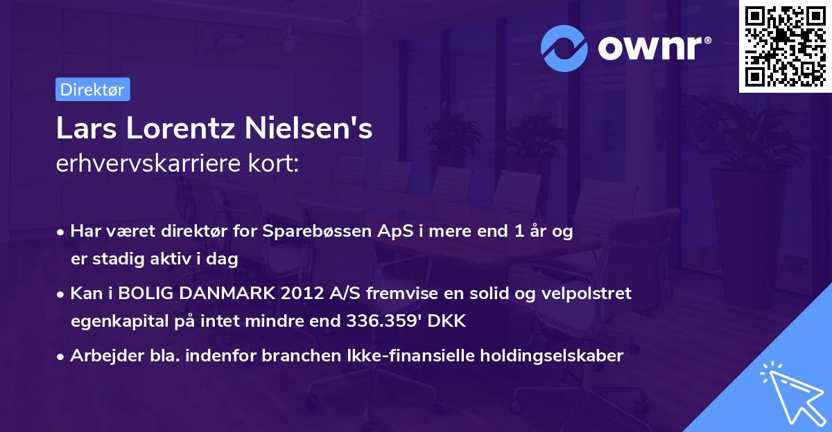 Lars Lorentz Nielsen's erhvervskarriere kort