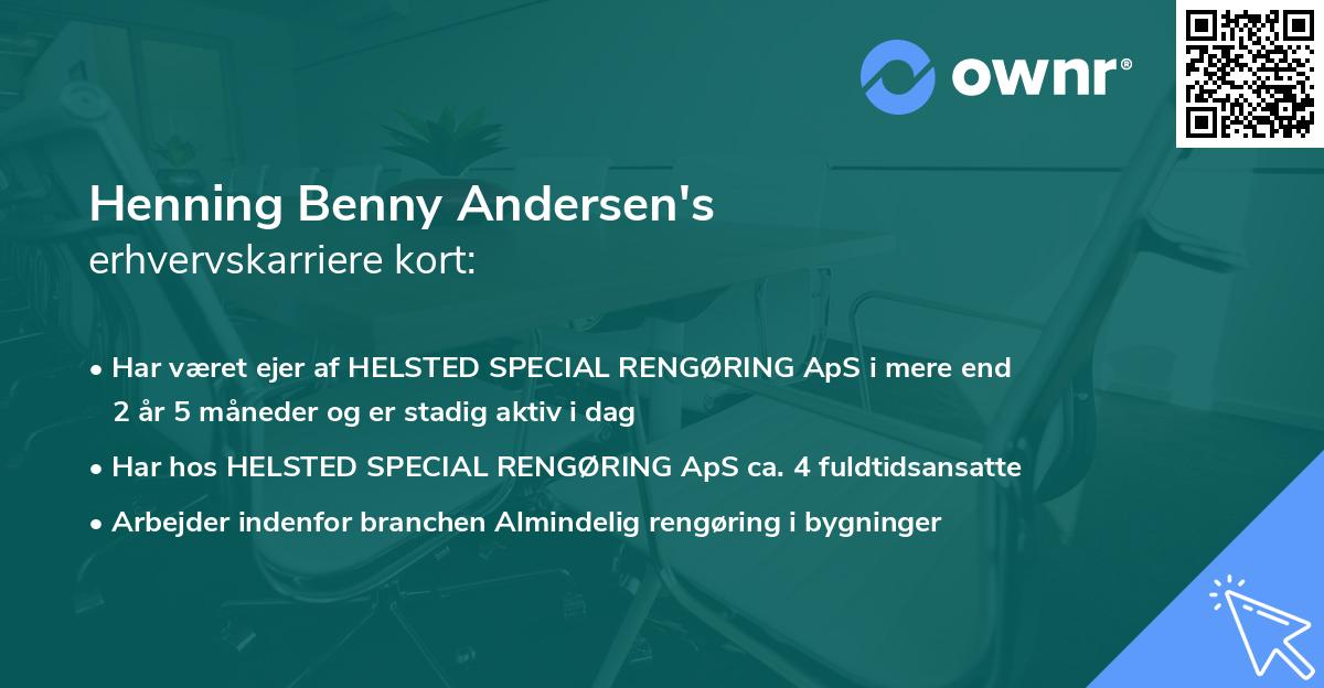Henning Benny Andersen's erhvervskarriere kort