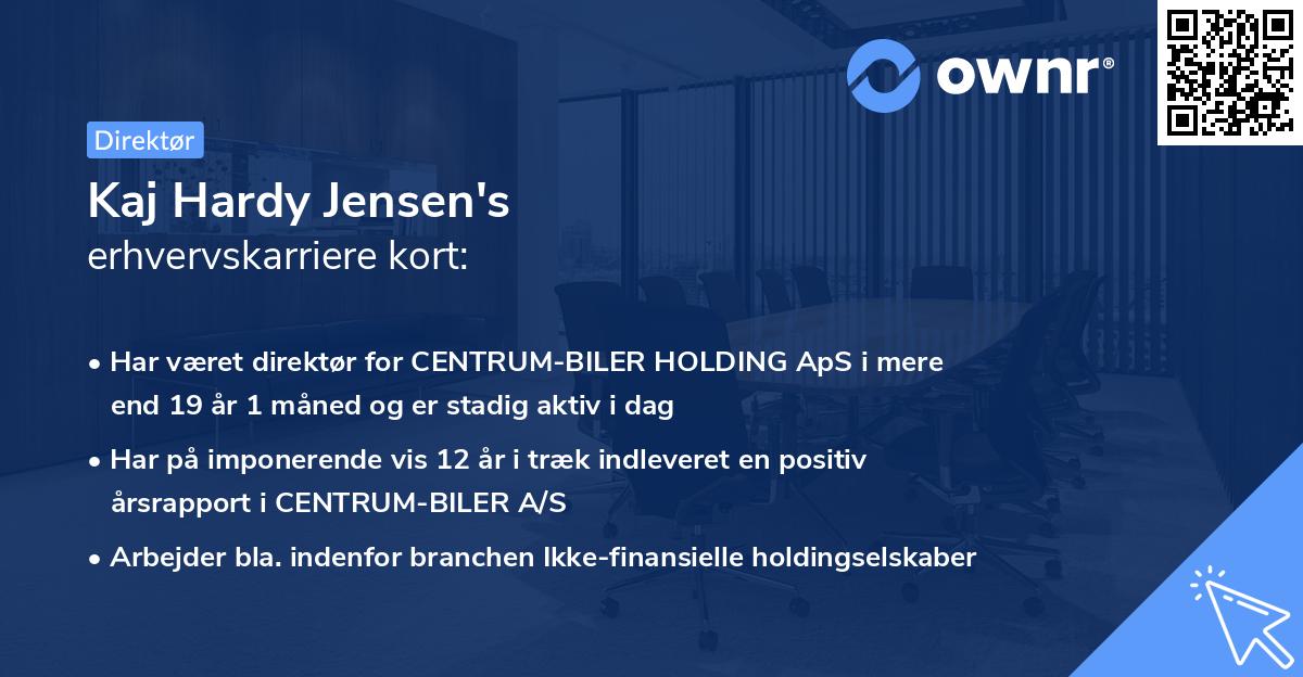 Kaj Hardy Jensen's erhvervskarriere kort