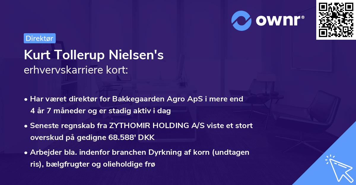 Kurt Tollerup Nielsen's erhvervskarriere kort