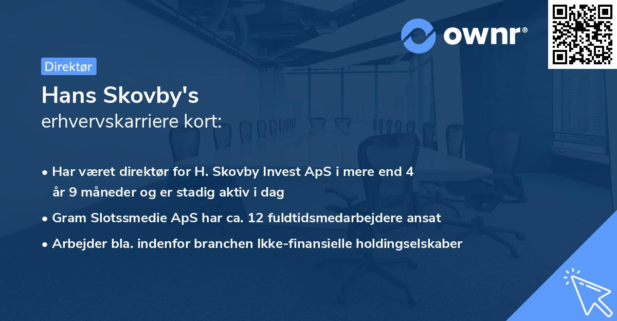 Hans Skovby's erhvervskarriere kort