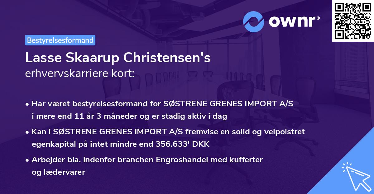 Lasse Skaarup Christensen's erhvervskarriere kort
