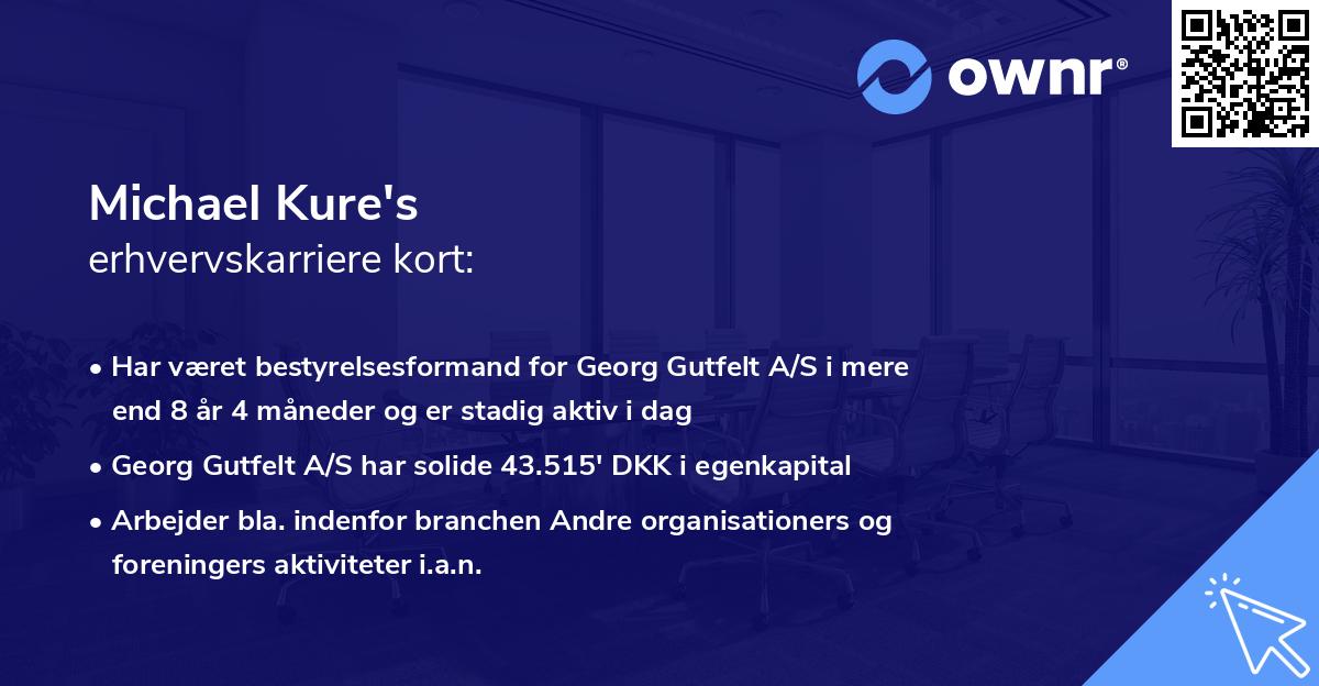 Michael Kure's erhvervskarriere kort