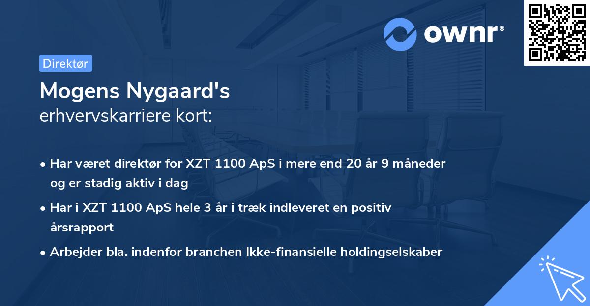 Mogens Nygaard's erhvervskarriere kort