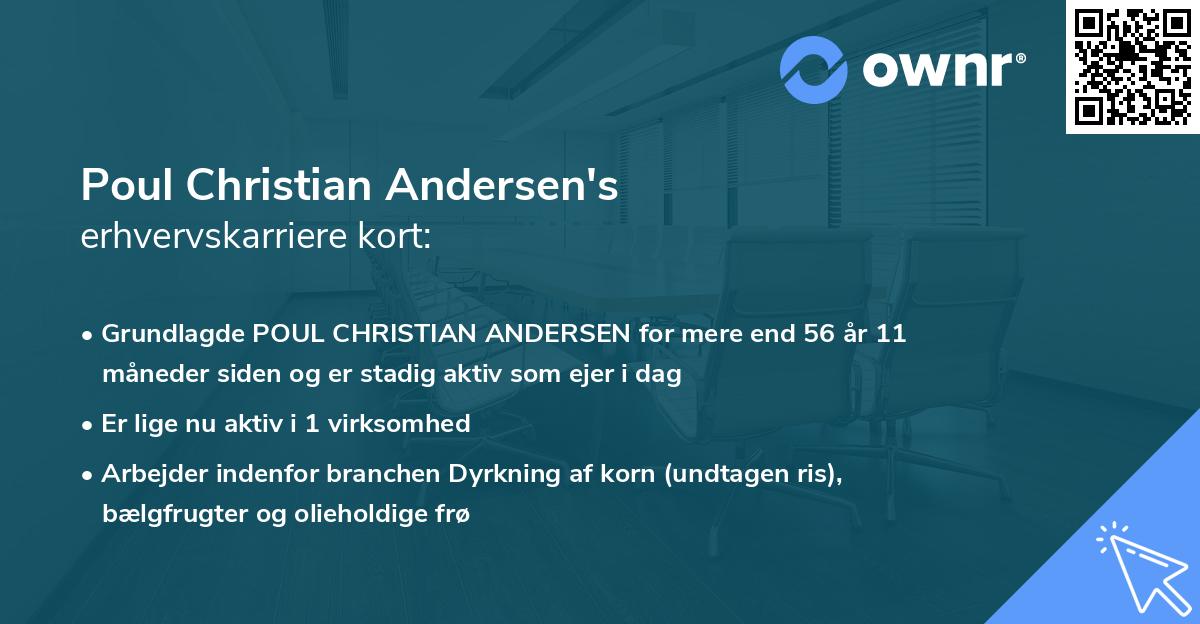 Poul Christian Andersen's erhvervskarriere kort