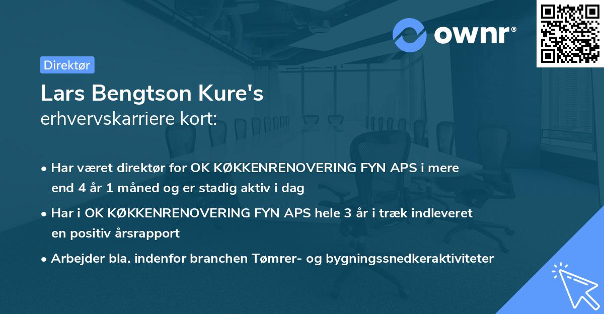 Lars Bengtson Kure's erhvervskarriere kort