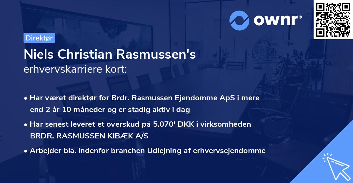 Niels Christian Rasmussen's erhvervskarriere kort